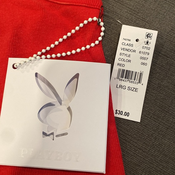 NWT! Playboy By PacSun Tank Top - Size Large - NEW! summer tops shirts red shirt - Picture 9 of 10